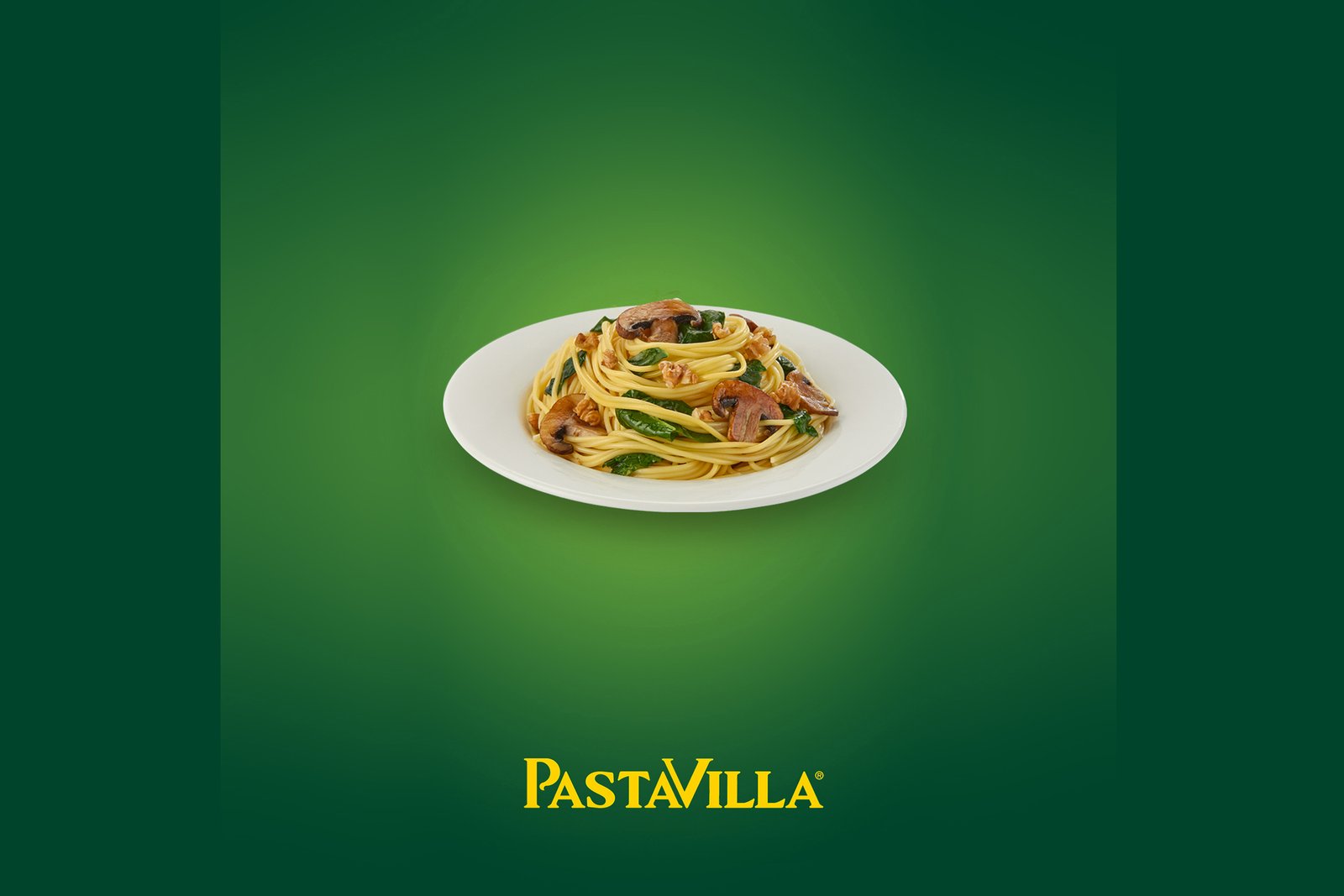 Pastavilla pasta dish photographed for commercial food advertising and restaurant marketing