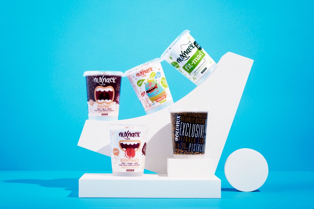 Ice cream product photography featuring packaged dessert products in studio