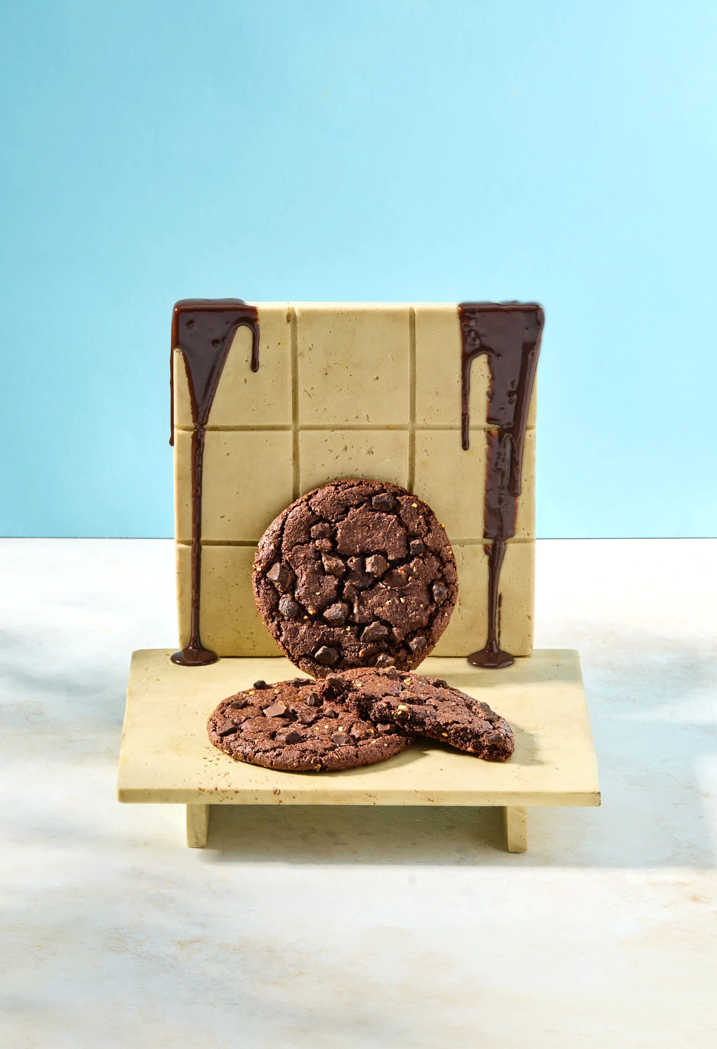Chocolate cookie photographed for Simit Sarayı commercial food photography and social media campaign