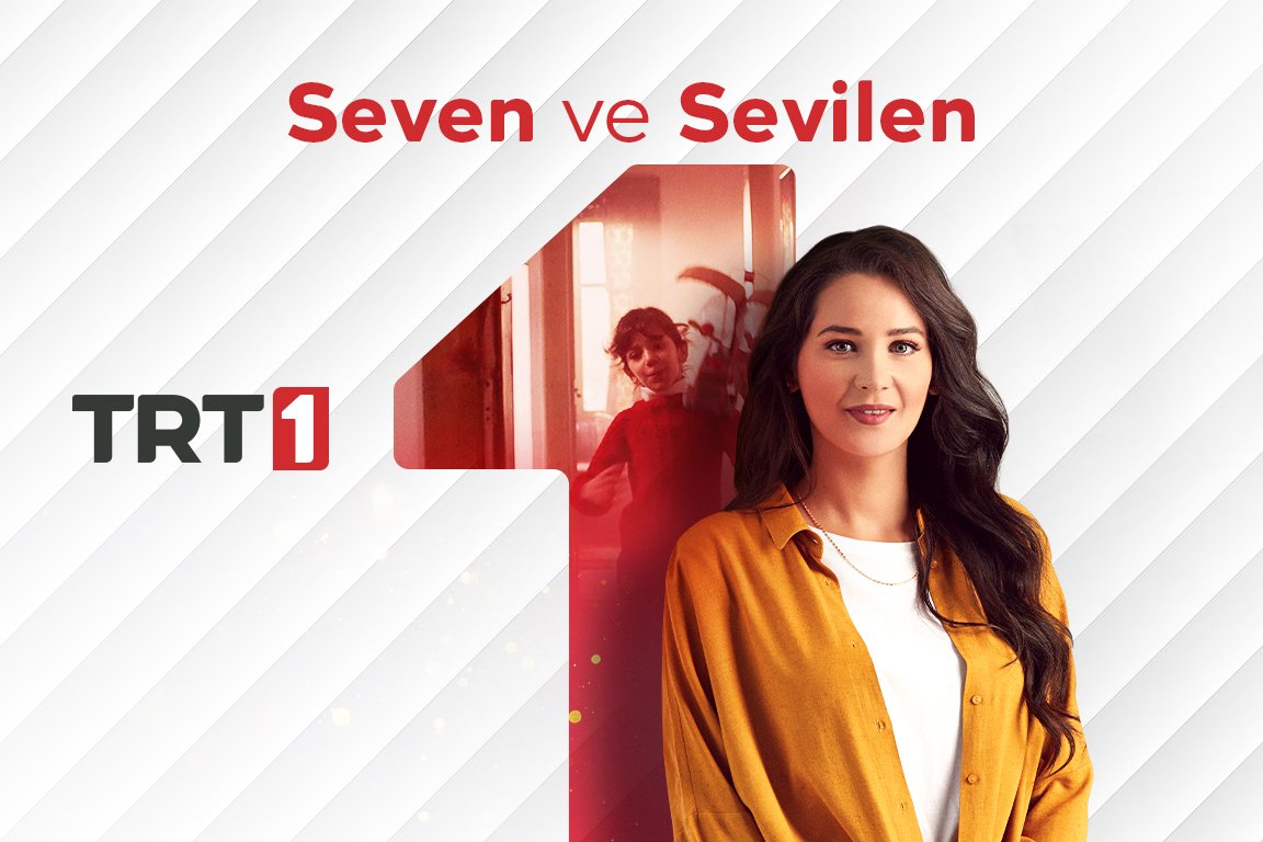 Professional promotional key art photographs by Sinan Niyazi Kutsal for TRT 1's Seven ve Sevilen campaign, capturing studio portraits of popular Turkish television actors layered over a crisp white diagonal background with the TRT 1 logo.