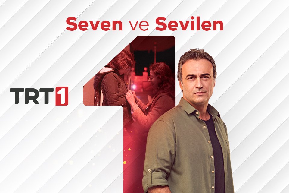 Professional promotional key art photographs by Sinan Niyazi Kutsal for TRT 1's Seven ve Sevilen campaign, capturing studio portraits of popular Turkish television actors layered over a crisp white diagonal background with the TRT 1 logo.