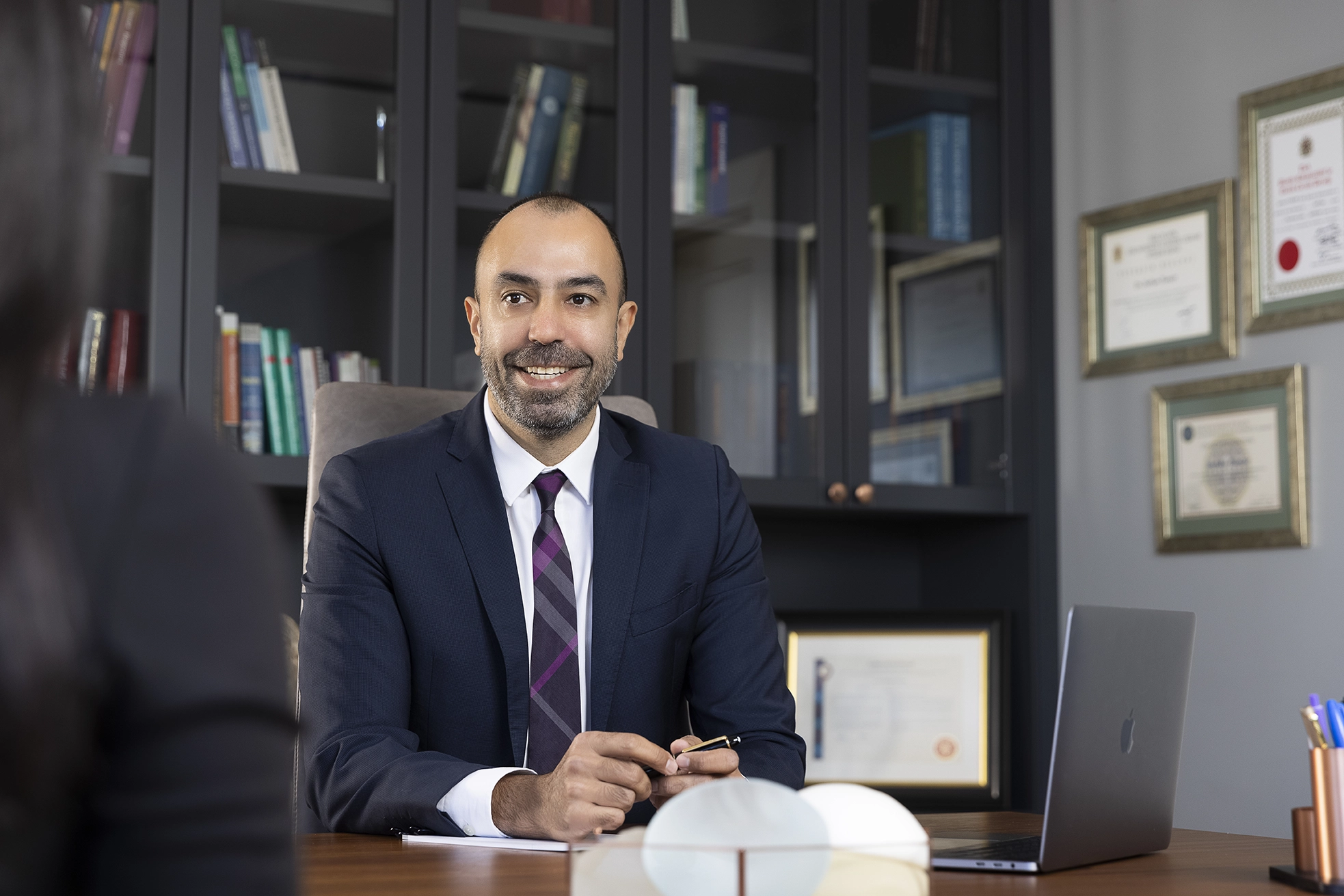 Professional doctor portrait photographed in office environment