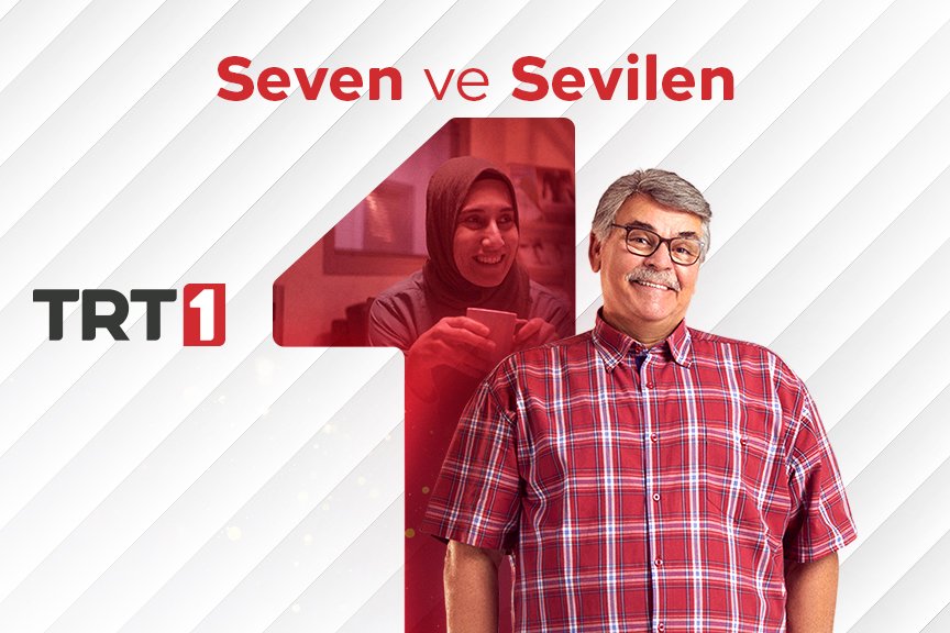 Professional promotional key art photographs by Sinan Niyazi Kutsal for TRT 1's Seven ve Sevilen campaign, capturing studio portraits of popular Turkish television actors layered over a crisp white diagonal background with the TRT 1 logo.