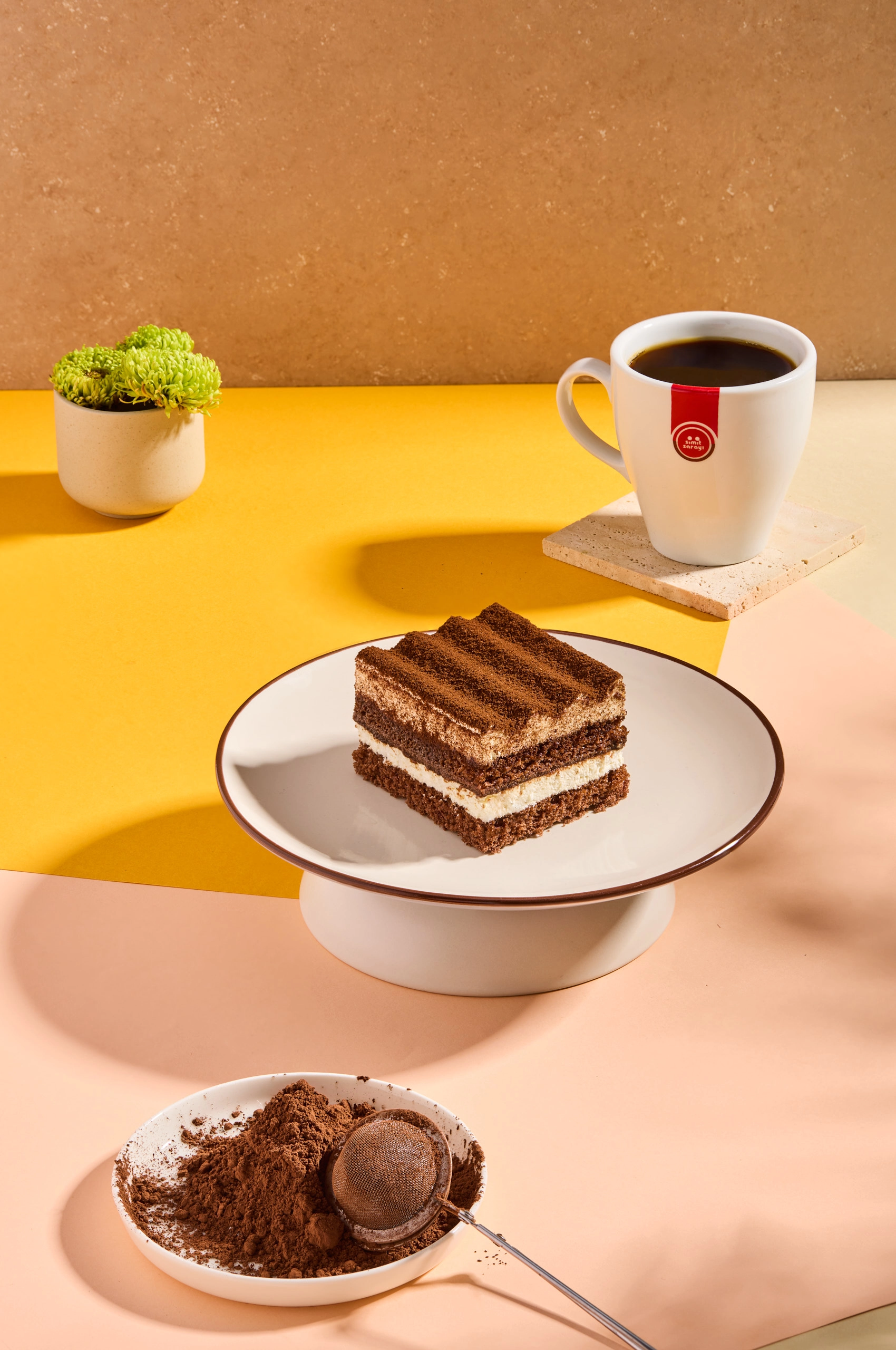 Tiramisu dessert photographed for Simit Sarayı commercial food photography and social media campaign