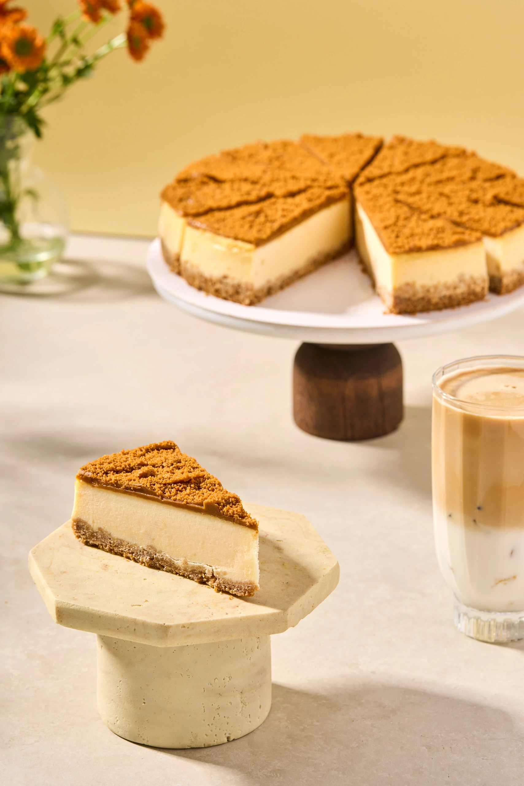 Cheesecake dessert photographed for Simit Sarayı commercial food photography campaign